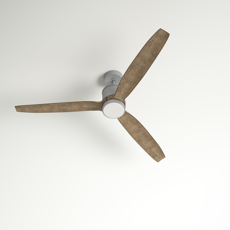 Hover 60"  3 - Blade LED Propeller Ceiling Fan with Wall Control and Light Kit Included, Graphite