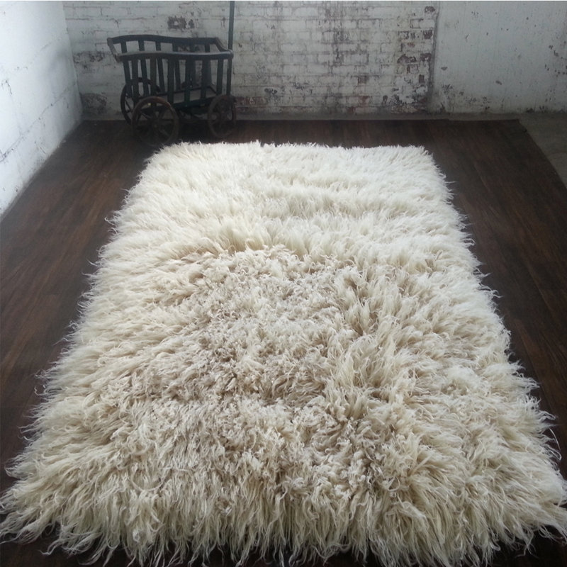 Wild and Gorgeous Greek Flokati Tapis. Tapis à poils longs en laine naturelle Exotic 6 po