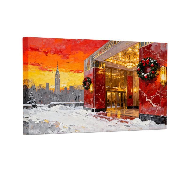 Ensemble de 3 impressions sur toile, décorations de Noël, H 16 po x l 24 po