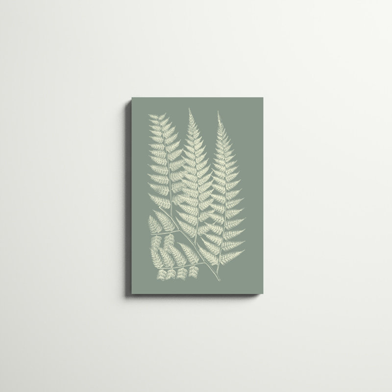 «Ferns on Sage III», peinture sur toile, H 30 po x l 20 po