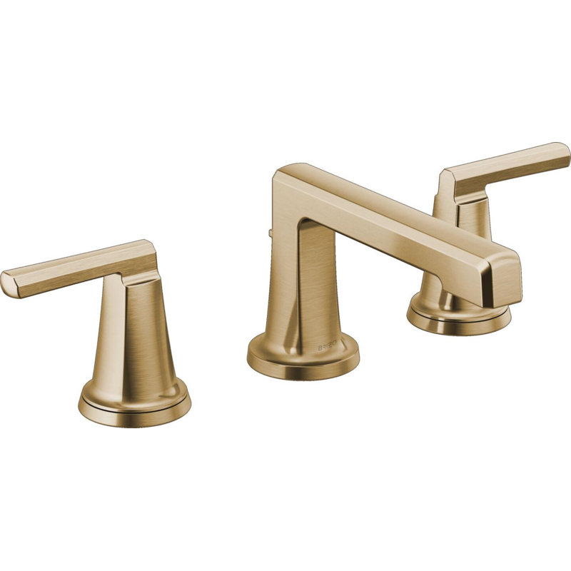 Levoir® Two-Handle Wall Mount Lavatory Faucet, Luxe Gold, Low Lever Handle, 1.5