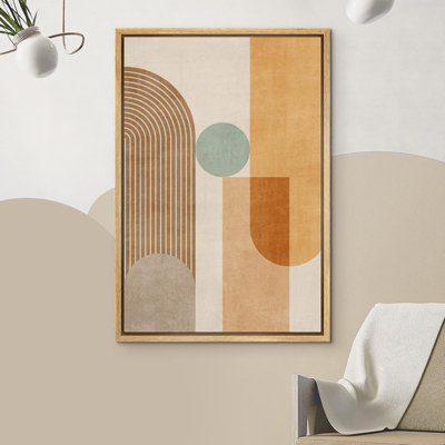 Mid Century Modern Boho Polygons Abstract Geometric Artwork Shapes Boho
