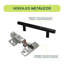 Meuble-lavabo simple FM, MEUBLE FM, 8 tablettes (6 ouvertes et 2 fermées), rangement ouvert, wengé-2131432512