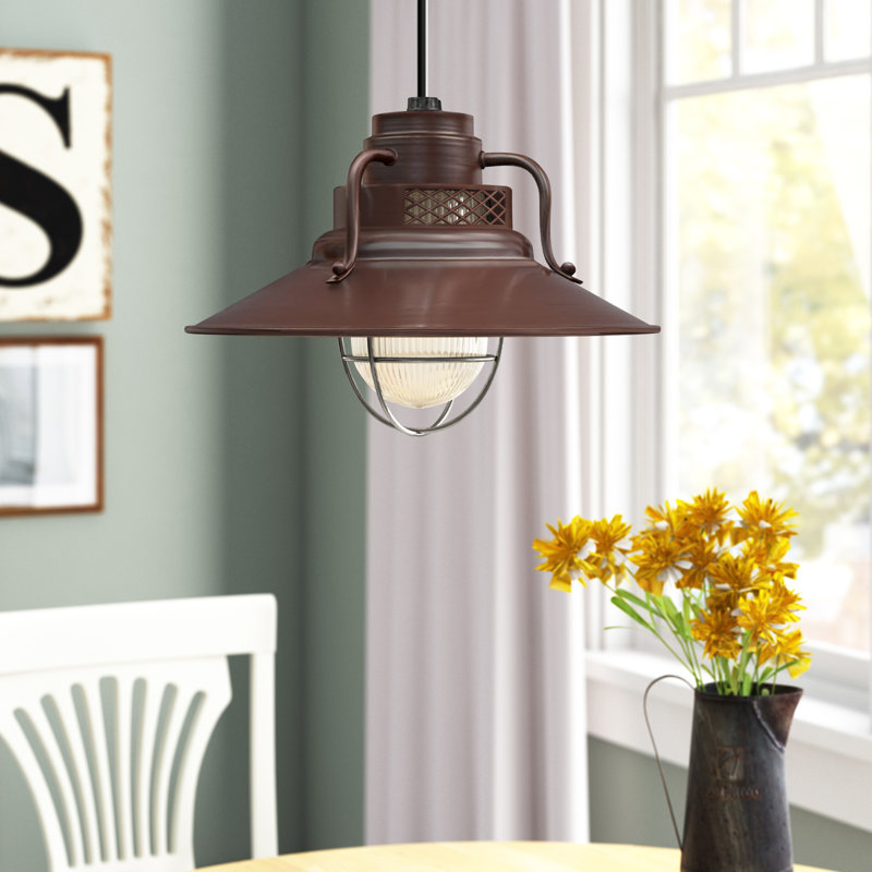 Luminaire suspendu conique à 1 lumière Fitzhugh, H 9,5 po x l 14 po, Noir satiné