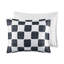 Édredon simple / simple TG en microfibre, rembourrage, -, lavable à la machine, 1 édredon, taie décorative, 2 coussins décoratifs, microfibre, motif noir et blanc, coussins