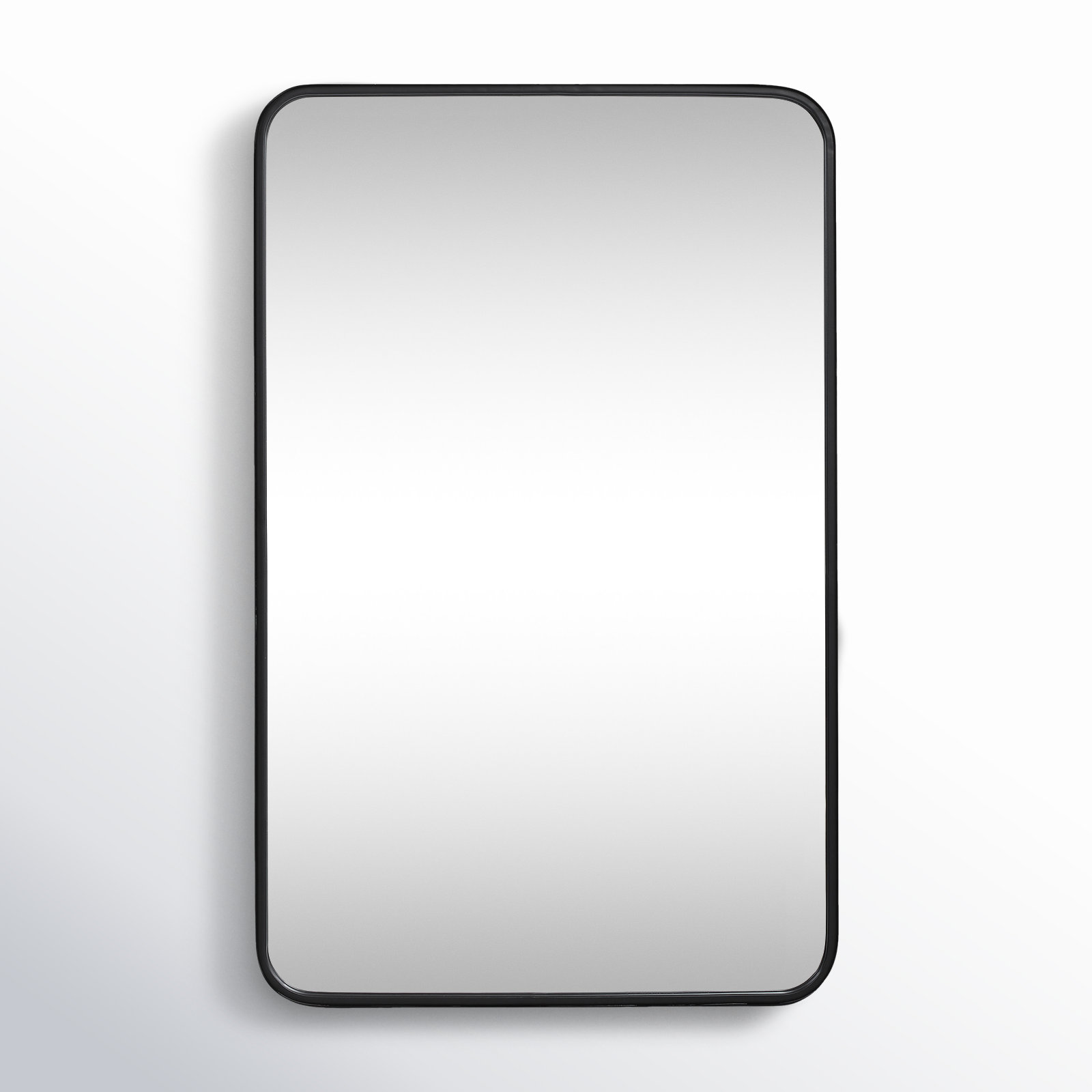 Adrienne Metal Wall Mirror, Satin Black, 38" x 24", 1