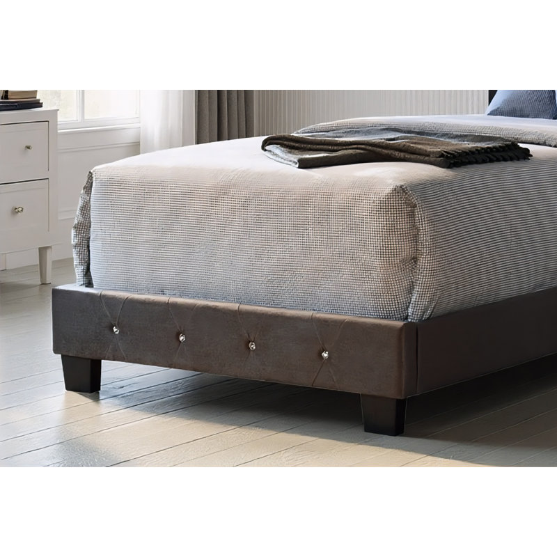 Ensemble de 2 lits en velours Modena, Gris, Lit simple