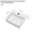 13.6x11.6 Inch Rectangle Wall Mount White Ceramic Bathroom Sink, Stain , Low Water Absorption, Fits 1 - 3/4" Drain Hole, Mounting Hardware And Guide Sink With Single Faucet Acid Resistance, Smooth
