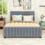 Grand lit plateforme tapissier avec lit gigogne simple TG et tête de lit-129592896