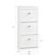 Rangement à chaussures 3 tiroirs pour rangement dans le vestibule, blanc, l 20,9 po x P 9,4 po x H 46,1 po-699097543-731606927