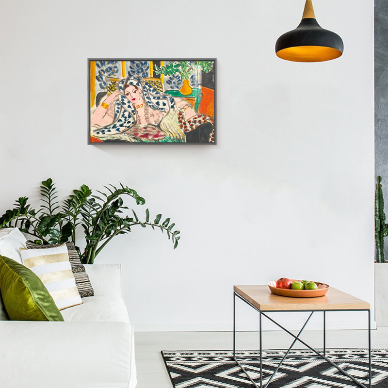 Art botanique, Cadre noir, H 16 po x l 24 po x P 1,34 po