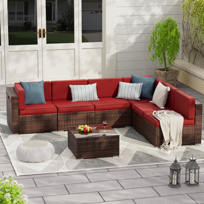 Flarrie 2-Person Patio Seating Group with Cushions