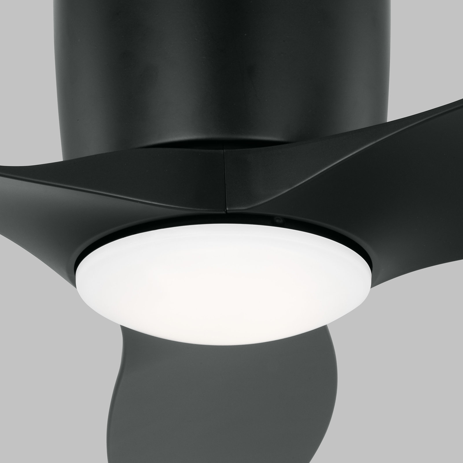 Aisling 3 Blade Ceiling Fan with LED Light Kit, 44", Midnight Black, Midnight Black