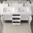 Avalia 60'' Free Standing Double Bathroom Vanity with Solid Surface Top-1210148125