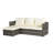 2 Pieces Patio Furniture Set,Outdoor Woven Sectional L- Shaped Patio Furniture ,Wicker Conversation Set with Ottoman, Detachable Lounger Table for Backyard Poolside,Beige-1797342046