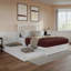 Asparas Solid Wood Platform Bed with Footboard & Roll Out Trundle Bed-631275345-645752985