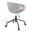 Chaise de travail en métal et tissu gris-125535696