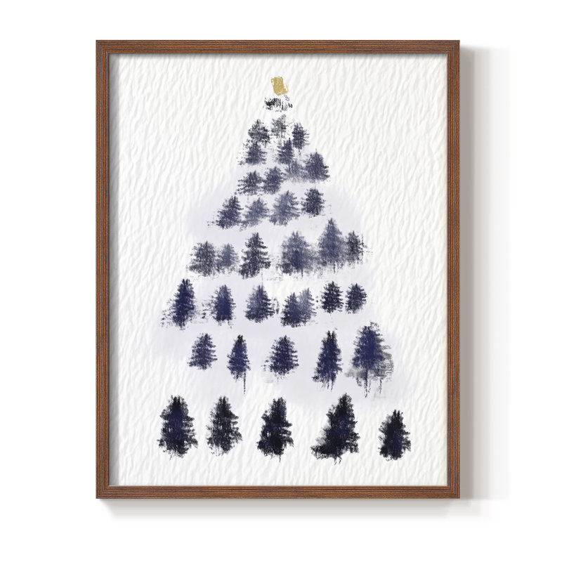 Reproduction encadrée - bois massif, H 30 po x l 24 po, Noyer