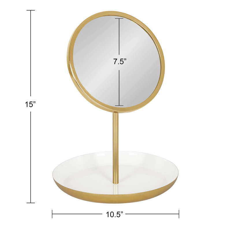 Miroir de maquillage Idria, Blanc
