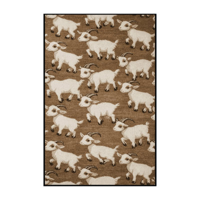  Tapis lavable pour bébé chèvre