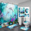Rideau de douche simple Beedeville + crochets