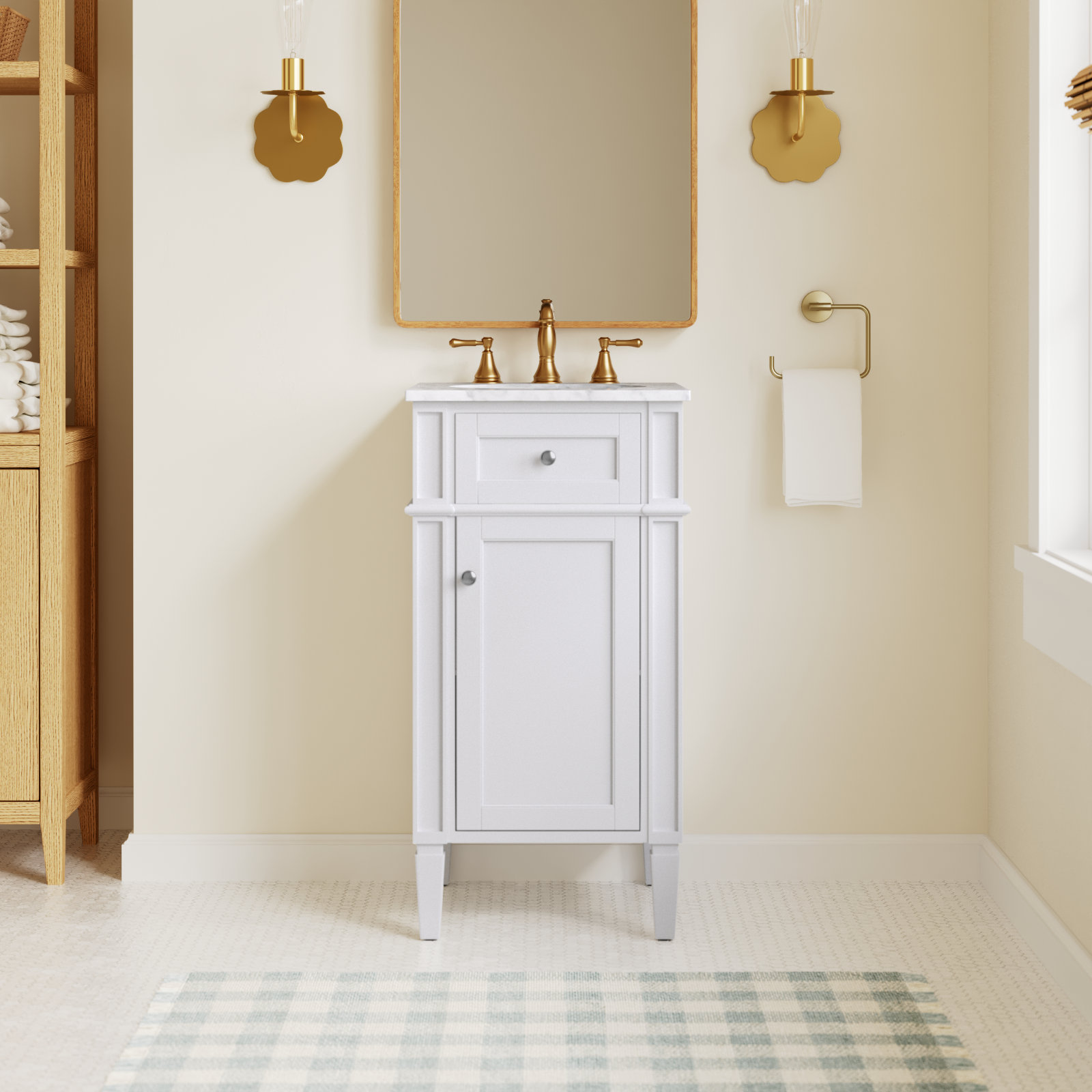 Rivers 18'' Single Bathroom Vanity, White