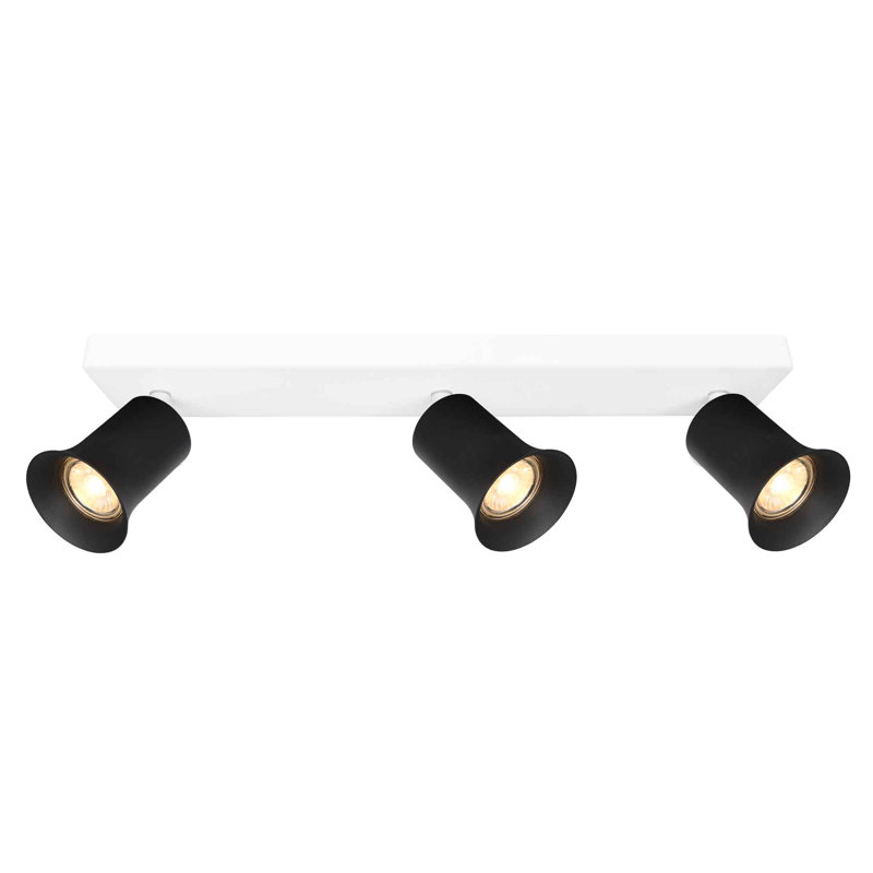 Alizette Flush Mount, White, Black