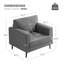 Fauteuil club en lin Blannie-1862683006
