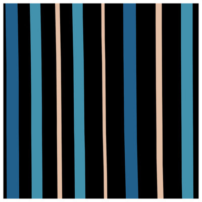 Black Blue Striped Comforter