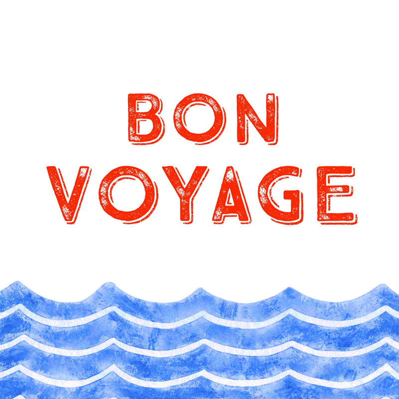 " Bon Voyage ", 30" H x 30" W  