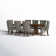 Rackley Extendable 78" to 96" Table with Walnut Wood Dining Set