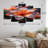Coral Orange Wildflower By The River I Plants & Flowers Wall Decor on Metal
