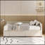 Lit plateforme simple tapissier en forme de L avec rangement et tiroirs-1829462108