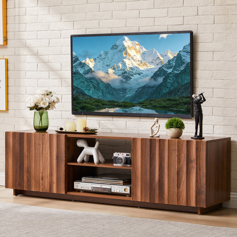 60" TV Stand with Storage, Brown