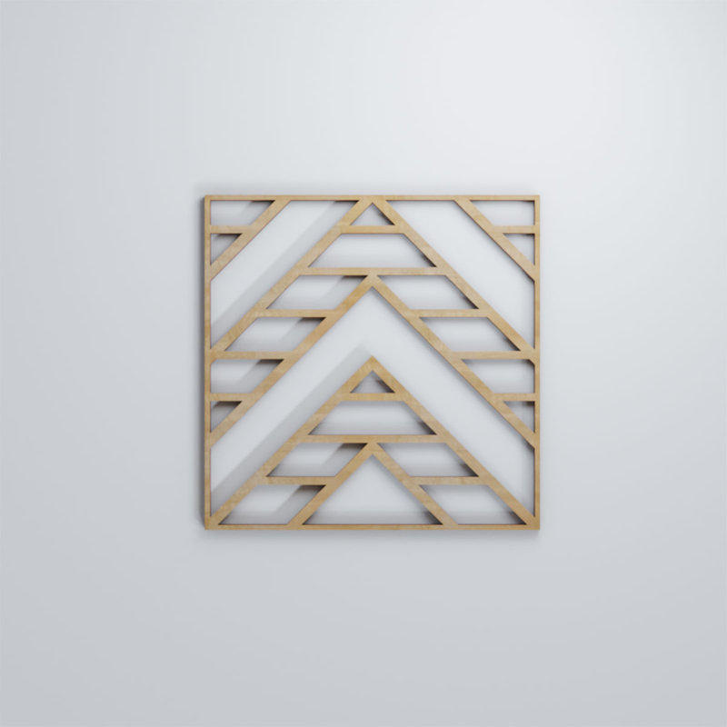 Panneaux muraux décoratifs en bois Gilcrest, Bouleau, H 7 3/8 po x l 7 3/8 po x P 3/8 po