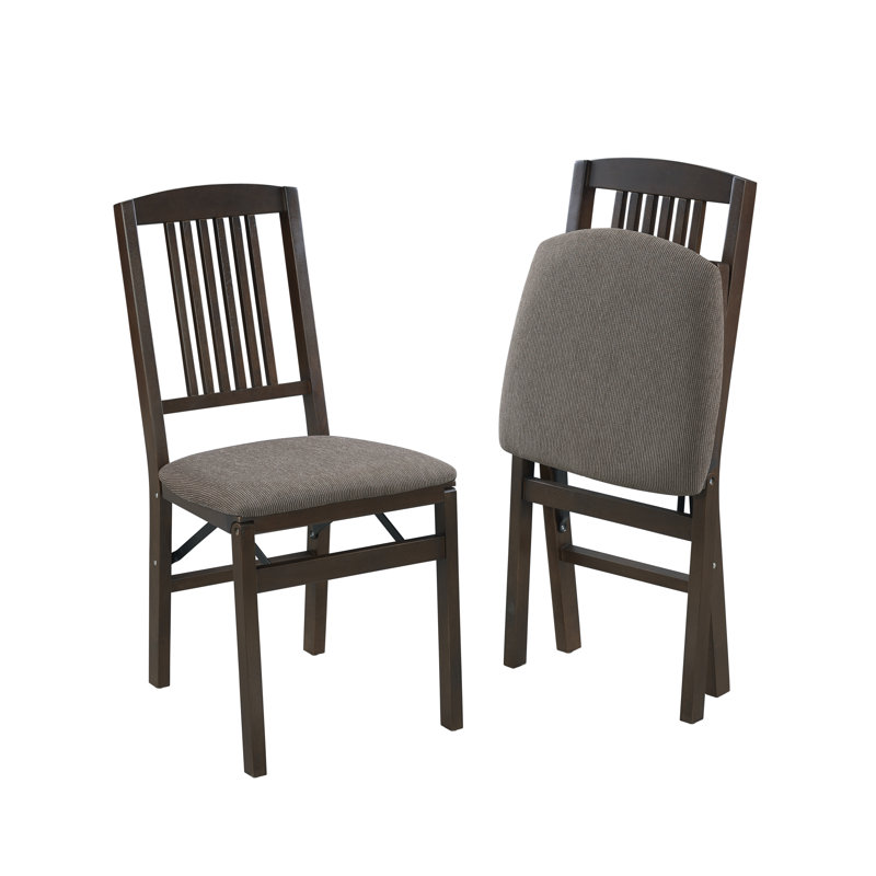 Stakmore Simple Mission Folding Chair, Espresso Frame with Jax Fabric, Espresso