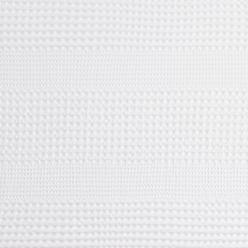 White Waffle Weave Cotton Shower Curtain