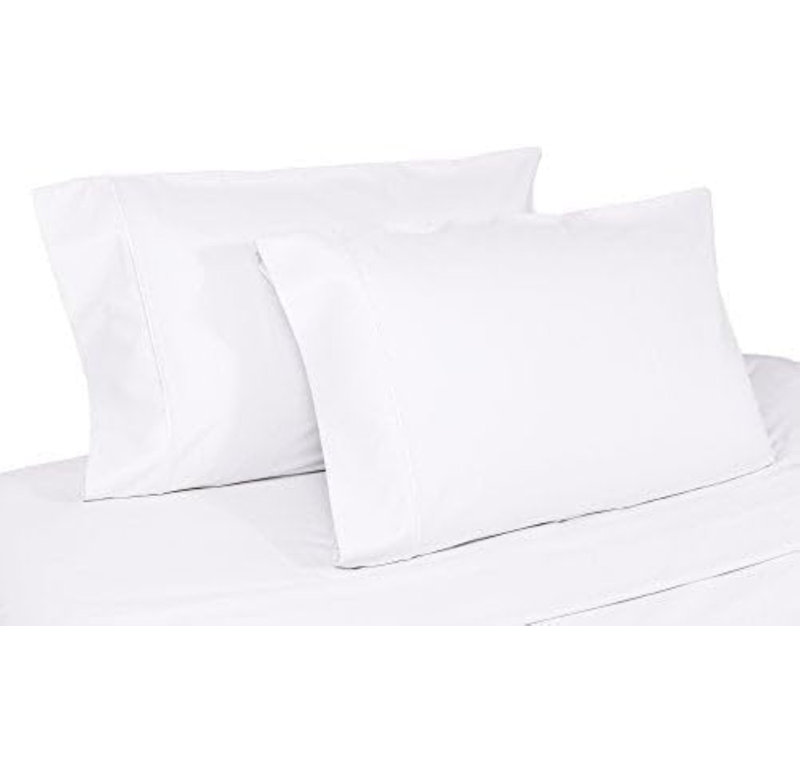 100% Organic Cotton Pillow Cases Standard Size Set of 2-100% Cotton Pillowcases GOTS Certified 500 Thread Count - Naturally Cooling Comfortable Breathable & Soft Pillow Cases (White, Standard)