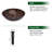16.5" Circular Glass Bathroom Sink Vessel Sink with Pop-Up Drain