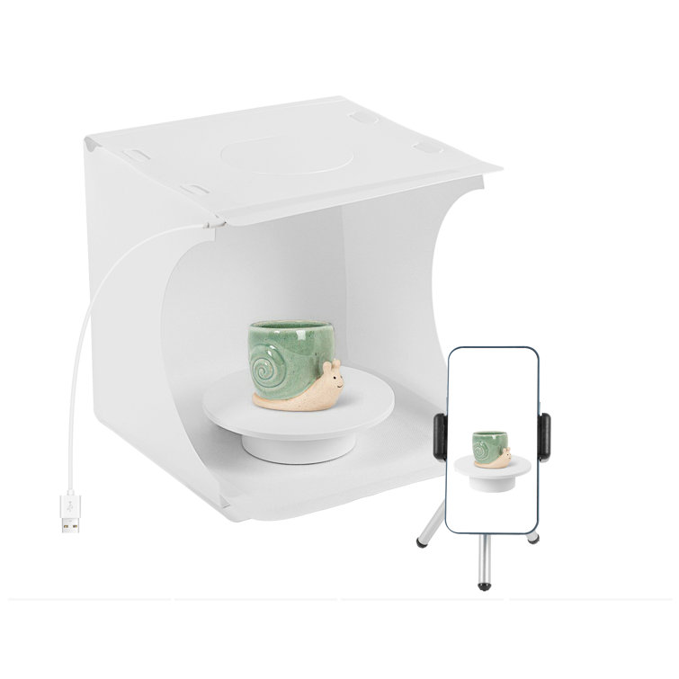 Photography Light Box Motorized Turntable Stand Set