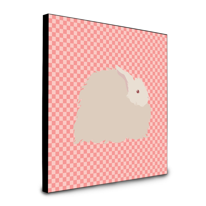 « moelleux angora lapin », art encadré Maillard, Rose