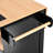 55.7" Kitchen Island With 2 Drop Leaf, Rolling Cart, Electrical Outlet, Folding Dining Table, 3 Drawers, Storage Option, Black Power Table For Different Needs,-759359214