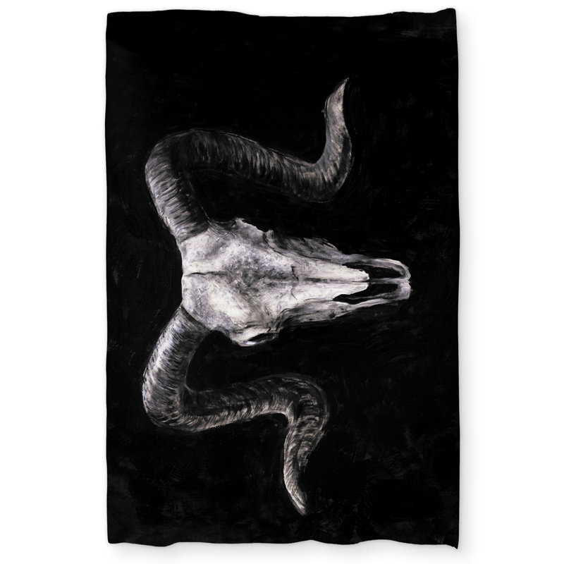 Ram Skull Grunge Style Duvet Cover | Animals Bedroom Decor