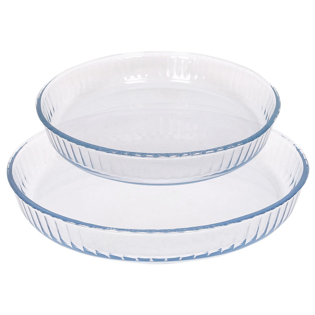 Argon Tableware - Optical Round Glass Oven Dish Set - 2 Sizes