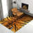 Machine-washable tiger animal print indoor rug with non-slip design, foldable, suitable for living rooms, bedrooms, and dormitories.