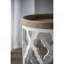 Grande table d'appoint 23 po blanche vieillie