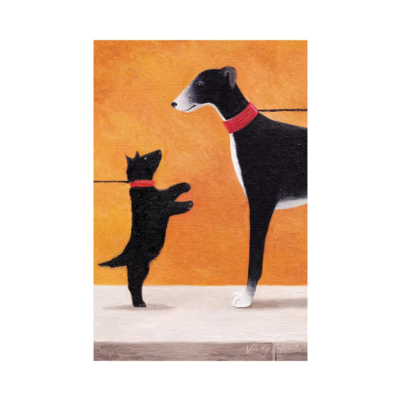 Big Hound by Vicky Mount - Painting on Canvas, Wrapped Canvas, 30.48 cm H x 45.72 cm W