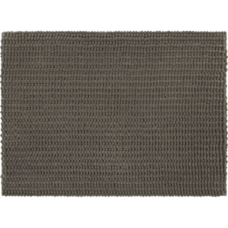 Tapis pour salle de bain Wagnon, L 20 po x L 34 po, Gris froid