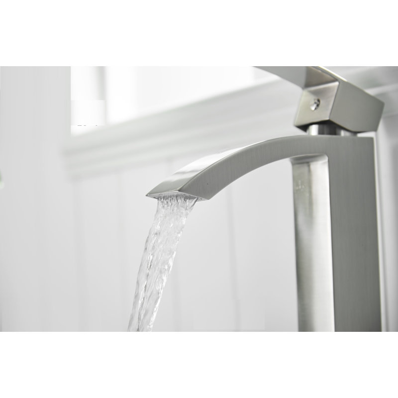Robinet de salle de bain à un trou, Nickel brossé