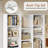65" Bookcase With Drawers and 36" Decorative Electric Fireplace (No Heat), 4-tier Open Bookshelf With 11 Storage Cubes,  modern Storage Accent Bookshelf For Home, Office, Living Room,white-1468737083